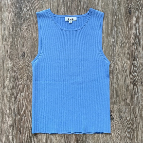 525 Ribbed Blue Tank - Picture 2 of 9
